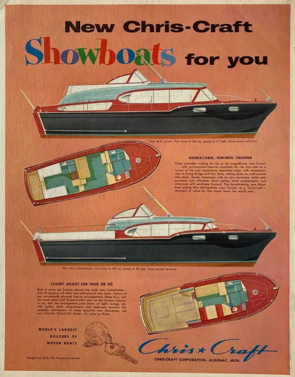 Chris-Craft Boats - 1956 Chris-Craft Ad